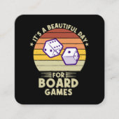 ボードゲームのゲーマーにとって美しい日おもしろいだ スクエア名刺 (正面)