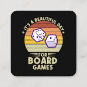 ボードゲームのゲーマーにとって美しい日おもしろいだ スクエア名刺 (裏面)