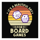 ボードゲームのゲーマーにとって美しい日おもしろいだ フォトプリント            (正面)
