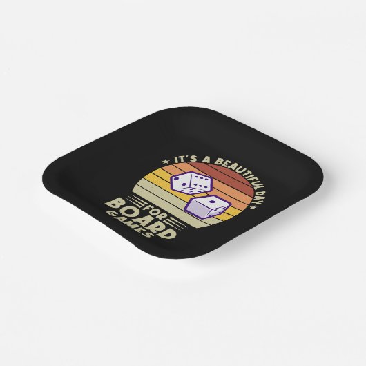 ボードゲームのゲーマーにとって美しい日おもしろいだ ペーパープレート (傾斜あり)