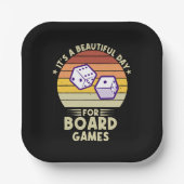 ボードゲームのゲーマーにとって美しい日おもしろいだ ペーパープレート (正面)