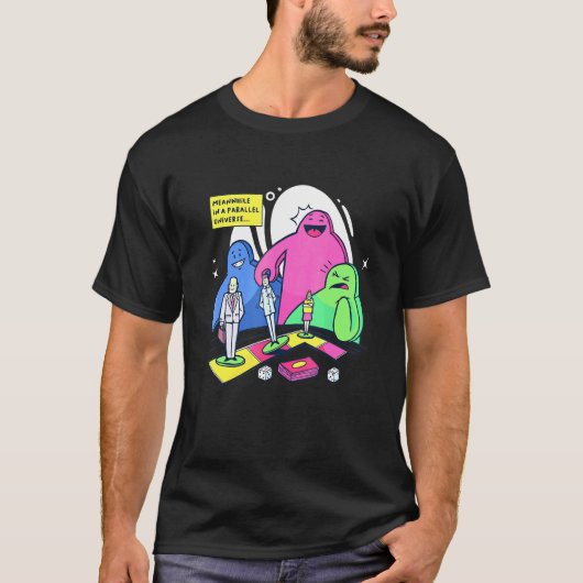 ボードゲームのデザイン – 代替現実に対応 Tシャツ (正面)