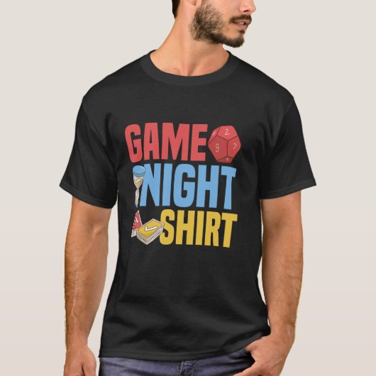 ボードゲームのトリビアの夜のためのTシャツ Tシャツ (正面)
