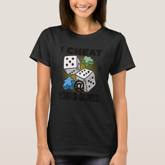 ボードゲームのボードゲーマー卓上でカンニング Tシャツ (正面)