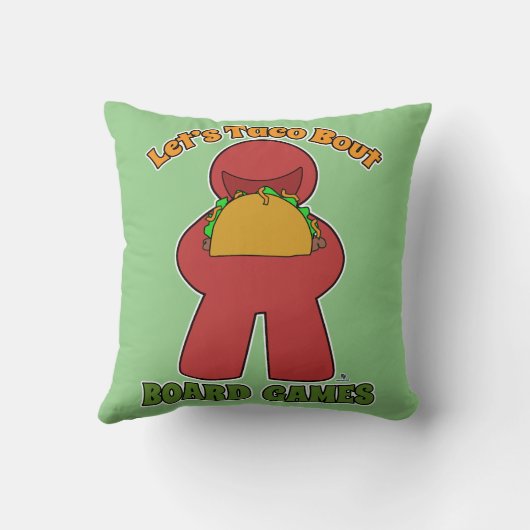 ボードゲームのミュールアートを楽しむYummy Taco クッション (裏面)