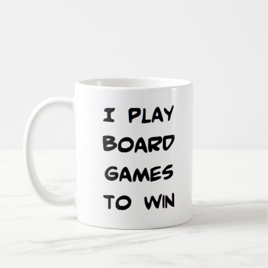 ボードゲームの勝者 コーヒーマグカップ (左)