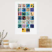 ボードゲームアルファベットポスター – 垂直 ポスター (キッチン)