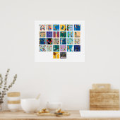 ボードゲームアルファベットポスター – 水平 ポスター (キッチン)