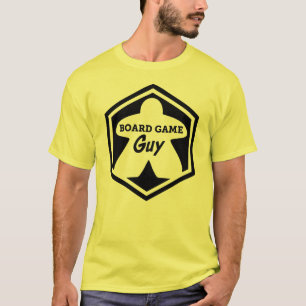 ボードゲームガイ黒枠メンズシャツ Tシャツ