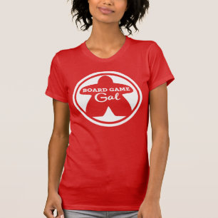 ボードゲームギャルホワイトフレームウィメンズシャツ Tシャツ