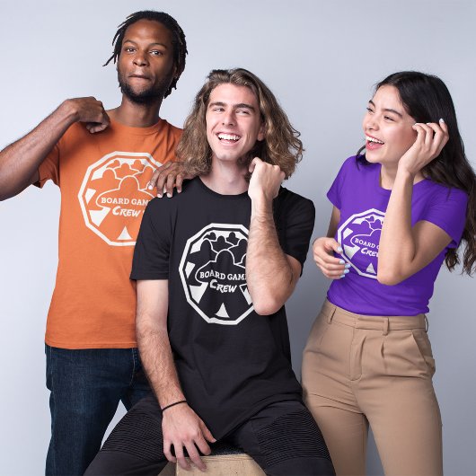 ボードゲームクルーの白い枠の女性シャツ Tシャツ