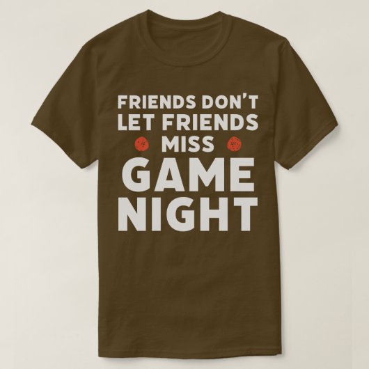 ボードゲームゲおもしろいームナイト引用文 Tシャツ (デザイン正面)