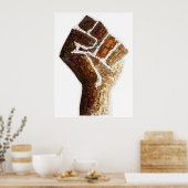 ボードゲームコンポーネントから作られた抗議フィスト ポスター (キッチン)