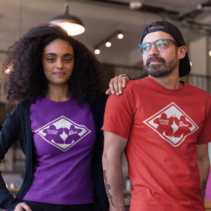 ボードゲームデュオホワイトフレーム女性シャツ Tシャツ