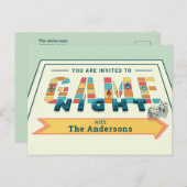 ボードゲームナイト招待状ポストカード ポストカード (正面/裏面)