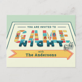 ボードゲームナイト招待状ポストカード ポストカード