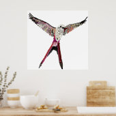 ボードゲームパーツから完全に作られたWingspan Bird ポスター (キッチン)