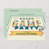 ボードゲームパーティー招待状ポストカード ポストカード (正面/裏面)