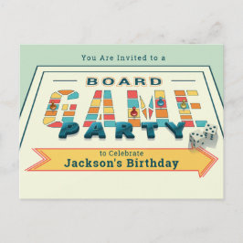 ボードゲームパーティー招待状ポストカード ポストカード