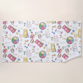 ボードゲームファミリーゲームナイトファミリービーチハウス ビーチタオル (正面)