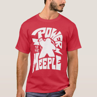 ボードゲームファンに贈る「パワー・トゥ・ザ・ミープル」ボードゲームの名言グッズ Boa向け Tシャツ