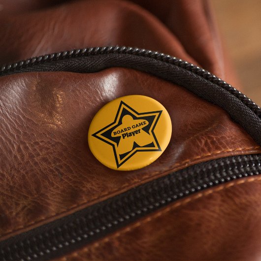 ボードゲームプレーヤー黒枠ピン 缶バッジ