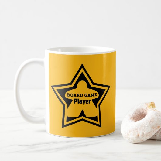 ボードゲームプレーヤー黒枠マグカップ コーヒーマグカップ (ドーナツ)