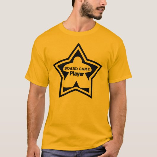 ボードゲームプレーヤー黒枠メンズシャツ Tシャツ (正面)