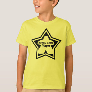 ボードゲームプレーヤー黒枠少年シャツ Tシャツ