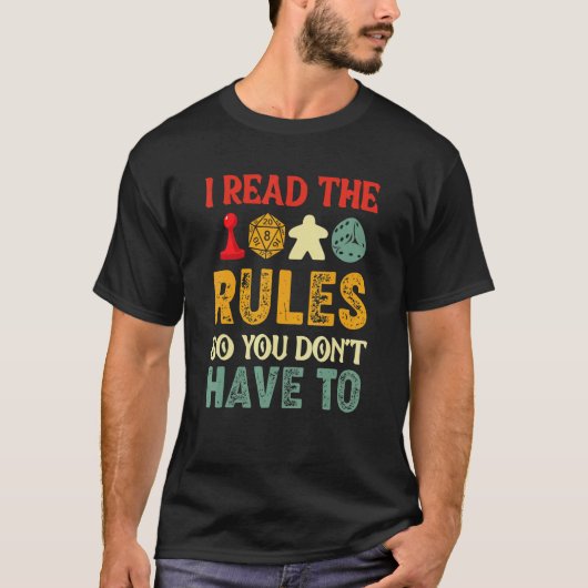 ボードゲームボードゲー読ムIルール Tシャツ (正面)