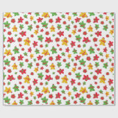 ボードゲームメニールとポインセチアのクリスマスパターン ラッピングペーパー (フラット)