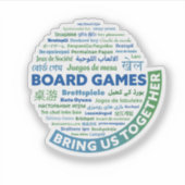 ボードゲーム一緒にビニールステッカー シール (正面)