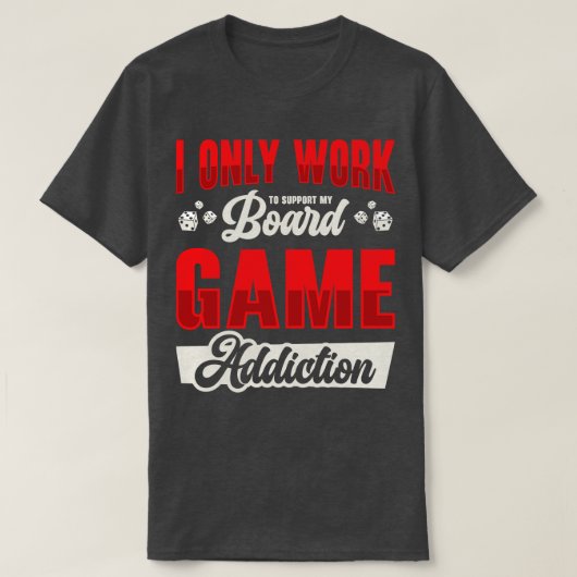 ボードゲーム中毒ボードボードゲームファン卓上 Tシャツ (デザイン正面)