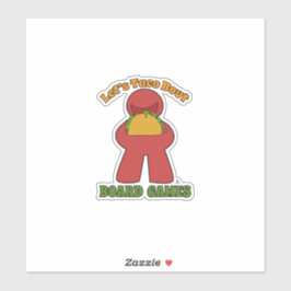ボードゲーム大好きミープルスローガン 面白Tシャツ シール