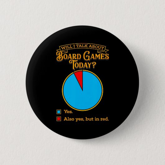 ボードゲーム好きTシャツ 缶バッジ (正面)