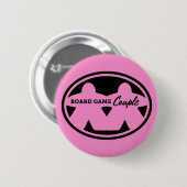 ボードゲーム対ブラックフレームボタン 缶バッジ (正面&裏面)
