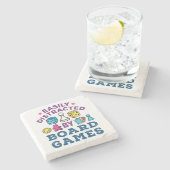 ボードゲーム愛好家に気を取られやすい ストーンコースター (横)