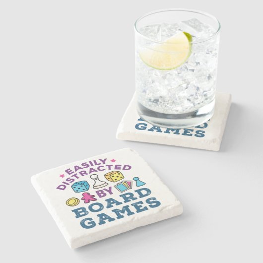 ボードゲーム愛好家に気を取られやすい ストーンコースター (横)
