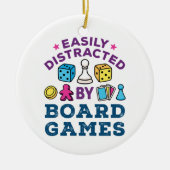ボードゲーム愛好家に気を取られやすい セラミックオーナメント (正面)
