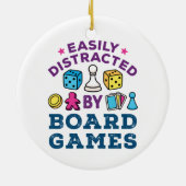 ボードゲーム愛好家に気を取られやすい セラミックオーナメント (裏面)