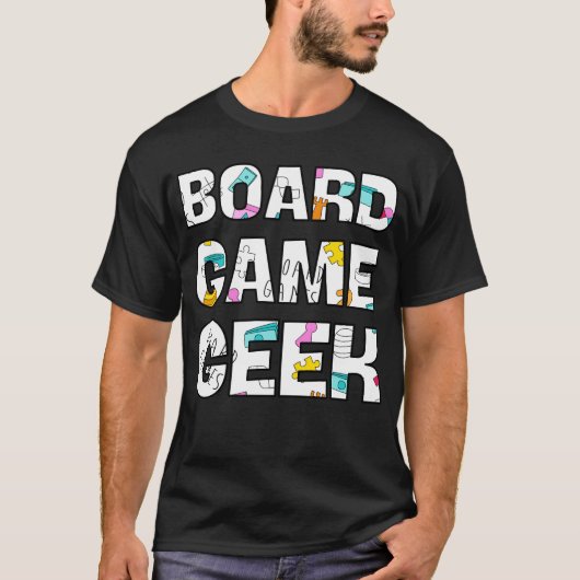 ボードゲーム愛好家のためのレトロデザイン Tシャツ (正面)