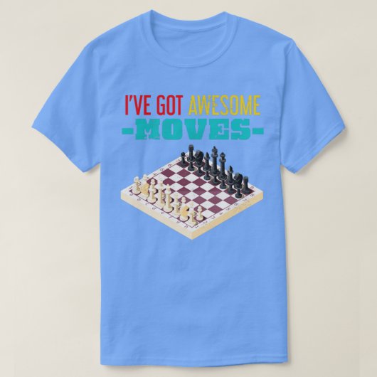 ボードゲーム戦略チェス姿チェス Tシャツ (デザイン正面)