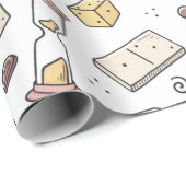 ボードゲーム手描きシームレスパターン ラッピングペーパー (ロールコーナー)