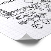 ボードゲーム装置1935パテントアート – 並んだペッパー ポスター (角)