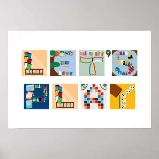 ボードゲーム遊アルファベットポスター ポスター (正面)