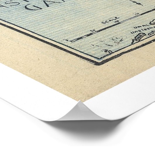 ボードゲーム1897からのクロンドイクの地図 ポスター (角)