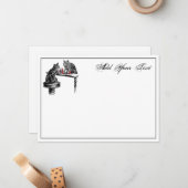 ボードゲーム2匹の猫のチェス遊のマッチNoteCard2 ノートカード (正面/裏面インサイチュ)