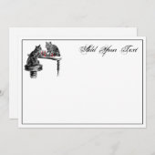 ボードゲーム2匹の猫のチェス遊のマッチNoteCard2 ノートカード (正面/裏面)