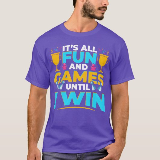 ボードゲーム ゲームの夜 勝利の女の子 Tシャツ (正面)
