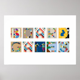 「ボードゲーム」ボードゲームアルファベットポスター ポスター